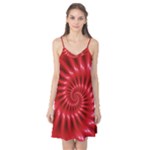 Glossy Red Spiral Fractal Camis Nightgown 