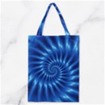 Glossy Electric Blue Spiral Fractal  Classic Tote Bag