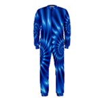 Glossy Electric Blue Spiral Fractal  OnePiece Jumpsuit (Kids)