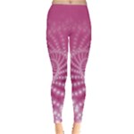 Glossy Pastel Pink Beaded Spiral Fractal  Leggings 