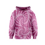 Glossy Pastel Pink Beaded Spiral Fractal  Kids  Zipper Hoodie