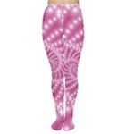 Glossy Pastel Pink Beaded Spiral Fractal  Tights