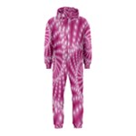 Glossy Pastel Pink Beaded Spiral Fractal  Hooded Jumpsuit (Kids)