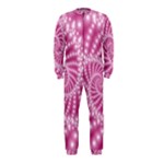 Glossy Pastel Pink Beaded Spiral Fractal  OnePiece Jumpsuit (Kids)