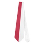 Vertical Stripes - White and Cardinal Red Necktie (One Side)