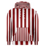 Vertical Stripes - White and Dark Red Men s Pullover Hoodie