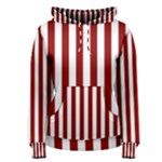 Vertical Stripes - White and Dark Red Women s Pullover Hoodie