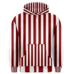 Vertical Stripes - White and Dark Red Men s Zipper Hoodie