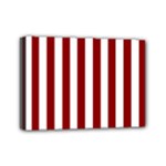 Vertical Stripes - White and Dark Red Mini Canvas 7  x 5  (Stretched)