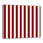 Vertical Stripes - White and Dark Red Canvas 24  x 20  (Stretched)