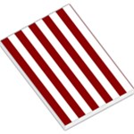 Vertical Stripes - White and Dark Red Large Memo Pads