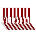 Vertical Stripes - White and Dark Red #1 MOM 3D Greeting Cards (8x4)