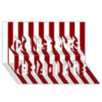 Vertical Stripes - White and Dark Red Congrats Graduate 3D Greeting Card (8x4)