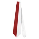 Vertical Stripes - White and Dark Red Necktie (One Side)