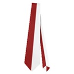 Vertical Stripes - White and Dark Red Necktie (Two Side)