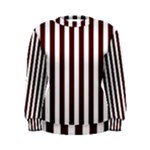 Vertical Stripes - White and Bulgarian Rose Red Women s Sweatshirt