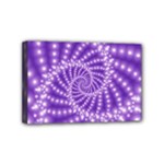 Glossy Purple  Beaded Spiral Fractal Mini Canvas 6  x 4  (Stretched)