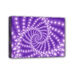 Glossy Purple  Beaded Spiral Fractal Mini Canvas 7  x 5  (Stretched)