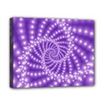 Glossy Purple  Beaded Spiral Fractal Canvas 10  x 8  (Stretched)