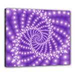 Glossy Purple  Beaded Spiral Fractal Canvas 24  x 20  (Stretched)