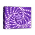 Glossy Purple  Beaded Spiral Fractal Deluxe Canvas 14  x 11  (Stretched)