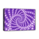 Glossy Purple  Beaded Spiral Fractal Deluxe Canvas 18  x 12  (Stretched)