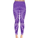 Glossy Purple  Beaded Spiral Fractal Leggings 