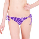 Glossy Purple  Beaded Spiral Fractal Bikini Bottom