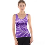 Glossy Purple  Beaded Spiral Fractal Tank Top