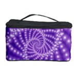 Glossy Purple  Beaded Spiral Fractal Cosmetic Storage Case