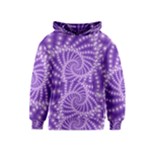 Glossy Purple  Beaded Spiral Fractal Kids  Pullover Hoodie