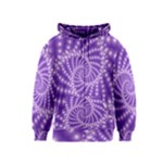 Glossy Purple  Beaded Spiral Fractal Kids  Zipper Hoodie