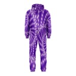 Glossy Purple  Beaded Spiral Fractal Hooded Jumpsuit (Kids)