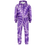 Glossy Purple  Beaded Spiral Fractal Hooded Jumpsuit (Men)