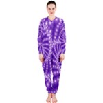 Glossy Purple  Beaded Spiral Fractal OnePiece Jumpsuit (Ladies)