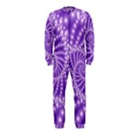 Glossy Purple  Beaded Spiral Fractal OnePiece Jumpsuit (Kids)