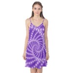 Glossy Purple  Beaded Spiral Fractal Camis Nightgown 