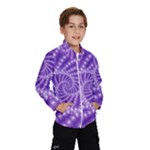 Glossy Purple  Beaded Spiral Fractal Wind Breaker (Kids)