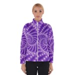 Glossy Purple  Beaded Spiral Fractal Winter Jacket