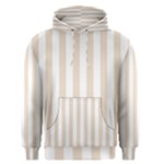 Vertical Stripes - White and Almond Brown Men s Pullover Hoodie