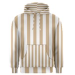 Vertical Stripes - White and Tan Brown Men s Pullover Hoodie