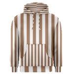 Vertical Stripes - White and French Beige Men s Pullover Hoodie