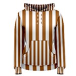 Vertical Stripes - White and Brown Women s Pullover Hoodie