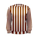 Vertical Stripes - White and Brown Women s Sweatshirt