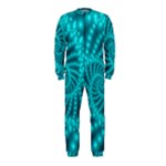 Glossy Pastel Blue Beaded Spiral Fractal OnePiece Jumpsuit (Kids)