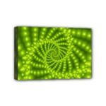 Glossy Lime Green Beaded Spiral Fractal Mini Canvas 6  x 4  (Stretched)