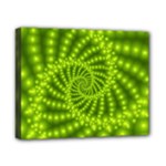 Glossy Lime Green Beaded Spiral Fractal Canvas 10  x 8  (Stretched)