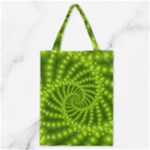 Glossy Lime Green Beaded Spiral Fractal Classic Tote Bag