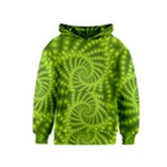 Glossy Lime Green Beaded Spiral Fractal Kids  Pullover Hoodie