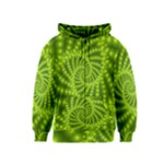 Glossy Lime Green Beaded Spiral Fractal Kids  Zipper Hoodie